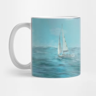 Rainy Ocean, digital painting Mug